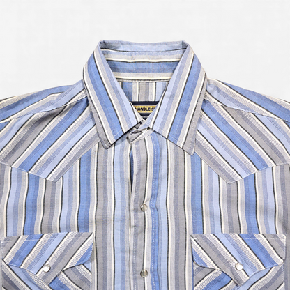 Panhandle Slim Vintage Western Shirt Striped 80's 90's - Made in USA (L)