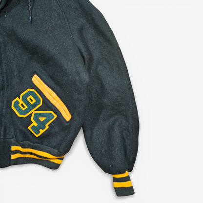 Vintage 90s Varsity Jacket Cheerleader Delong "Shannon" - Made in USA (44)
