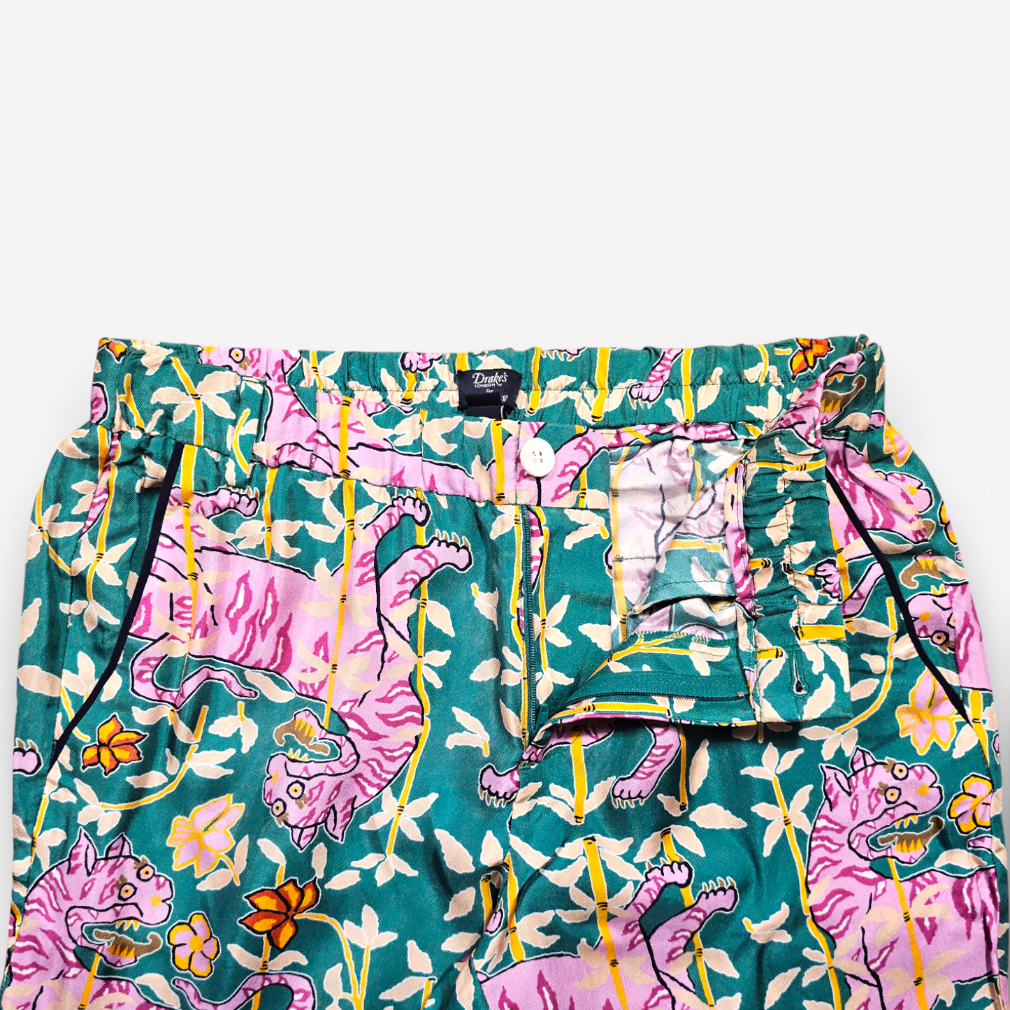 Drake's x J. Crew Silk Bengal Tiger Pants (4)