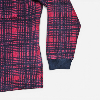 Pull Polaire Fleece Plaid Polo Ralph Lauren Vintage - Made in USA (L)
