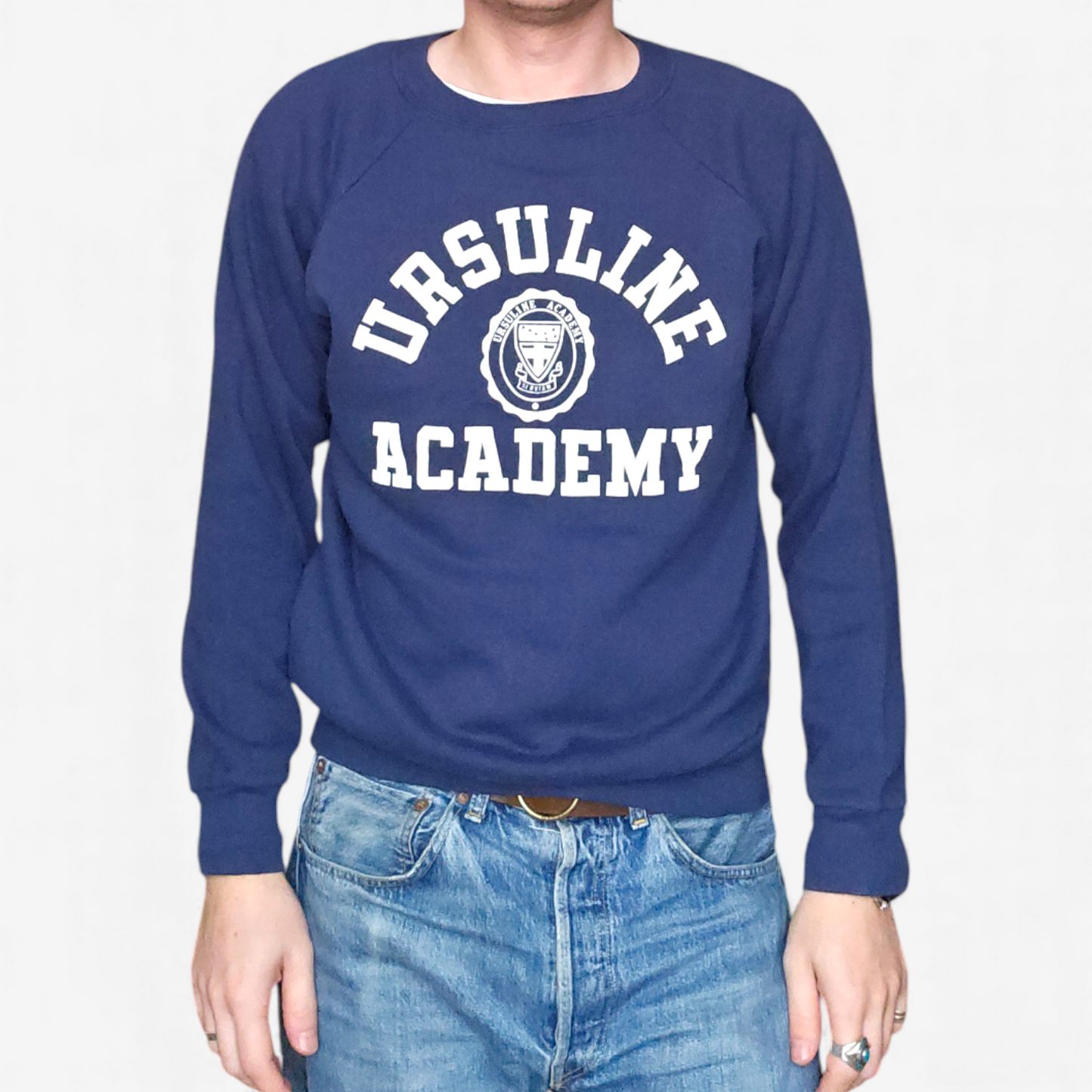 Vintage Champion 80's Ursuline Academy University Sweatshirt - Made in USA (M)