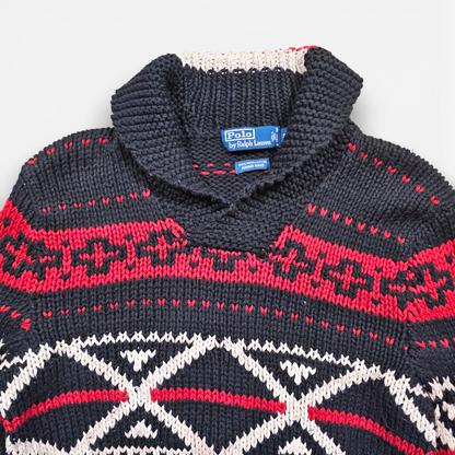 Polo Ralph Lauren Shawl Collar Hand-Knit Sweater (S)