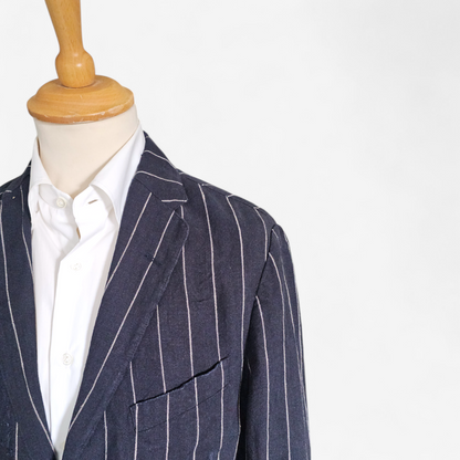 Blazer Ralph Lauren Vintage Lin Distressed rayé - Made in Italy (40)