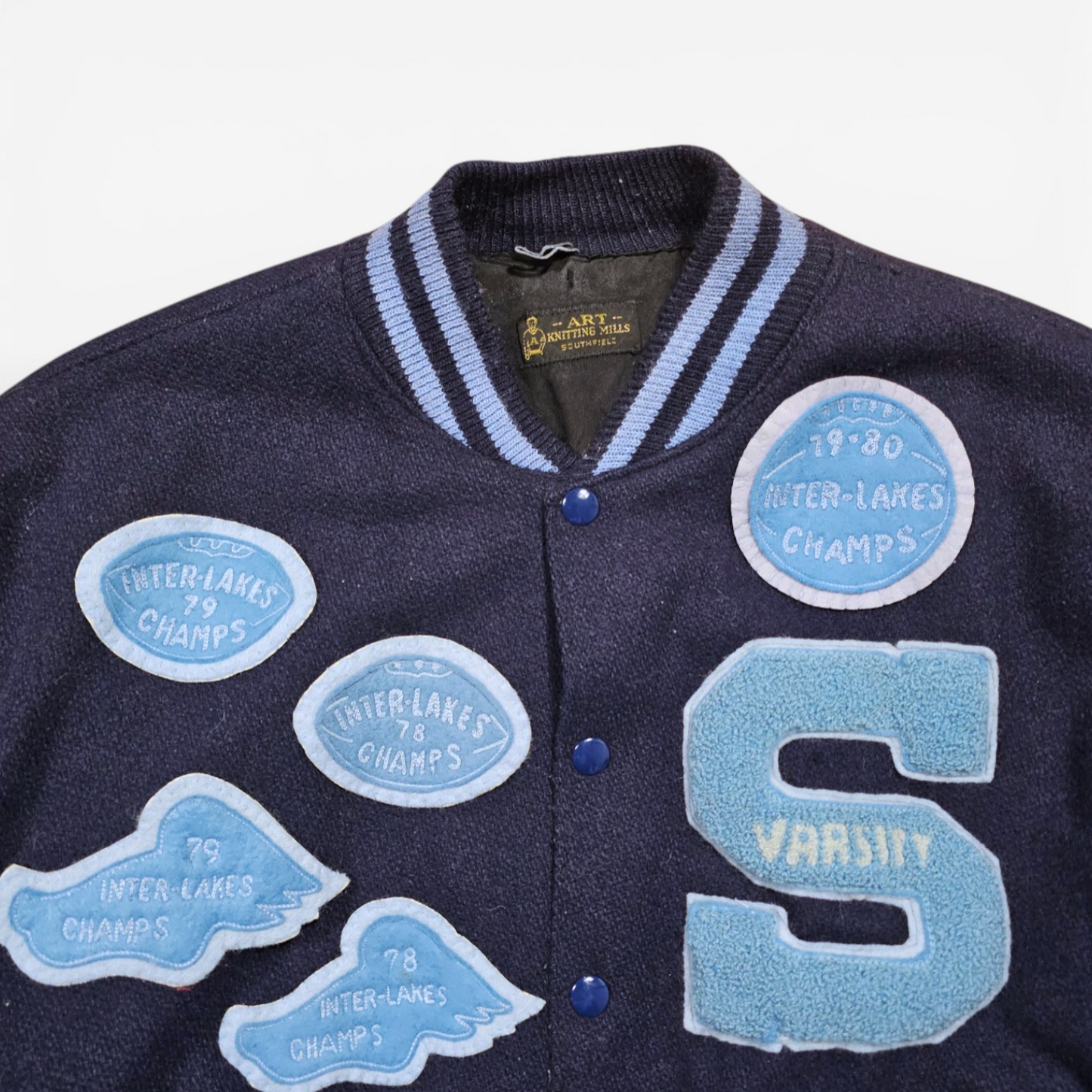 Vintage 70’s Varsity Jacket Art Knitting Mills – Made in USA (M)