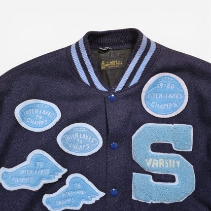 Vintage 70’s Varsity Jacket Art Knitting Mills – Made in USA (M)