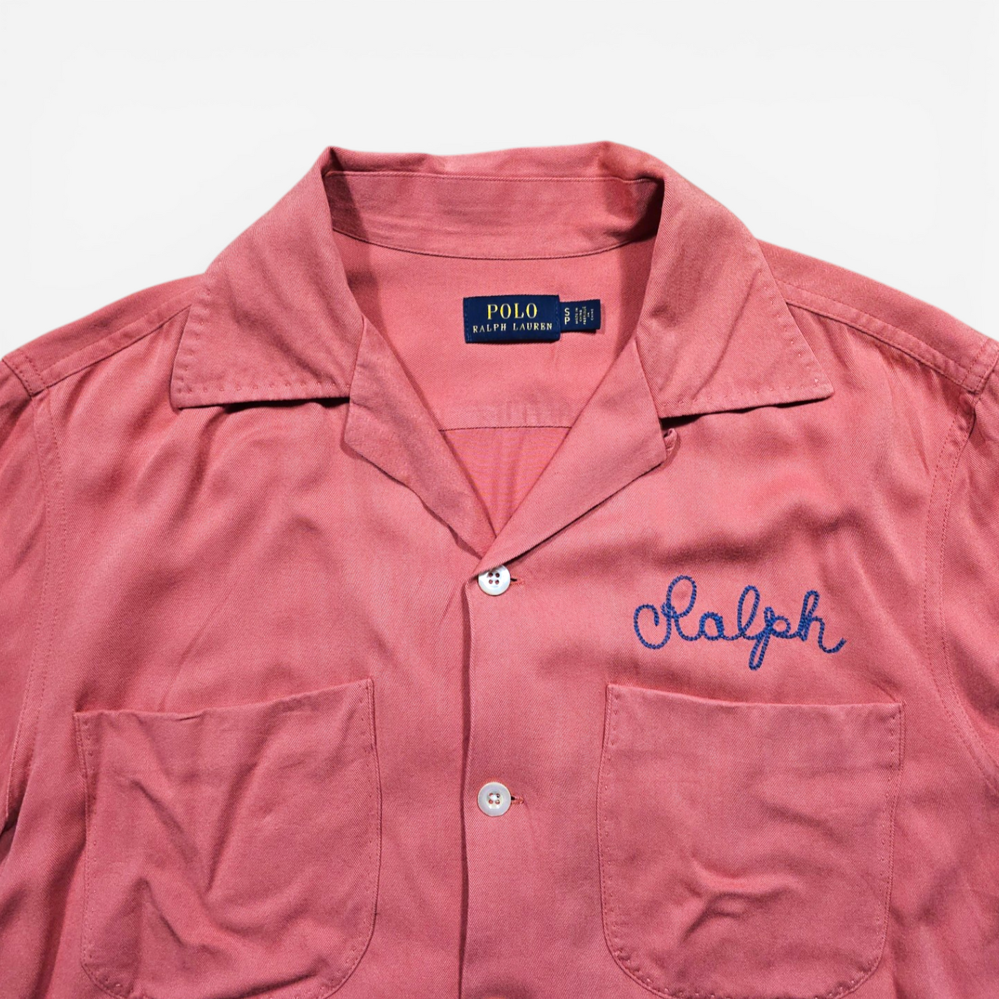 Ralph Lauren Camp Collar Chainstitch Embroidery Blouse (S)