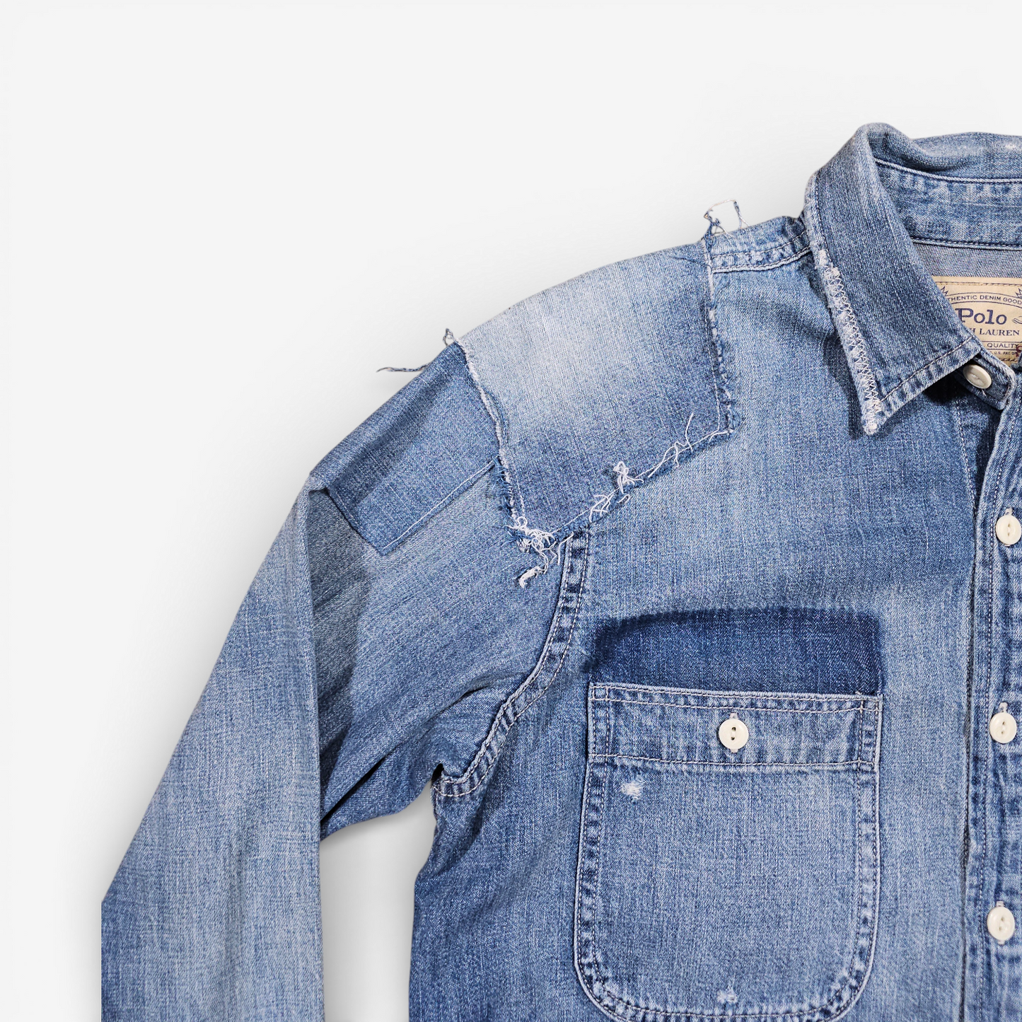 Chemise Polo Ralph Lauren Denim Distressed (S)