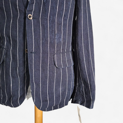 Blazer Ralph Lauren Vintage Lin Distressed rayé - Made in Italy (40)