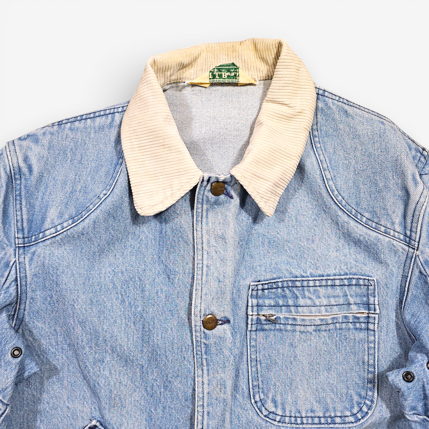 Vintage 80's L.L Bean Denim Chore Jacket - Made in USA (L)