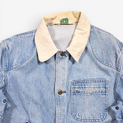 Vintage 80's L.L Bean Denim Chore Jacket - Made in USA (L)