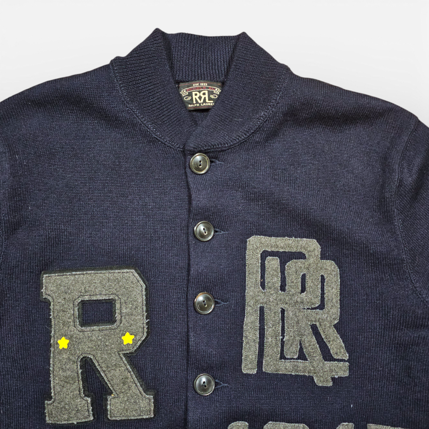 RRL Double RL Ralph Lauren Wool Baseball Jacket Cardigan (S)