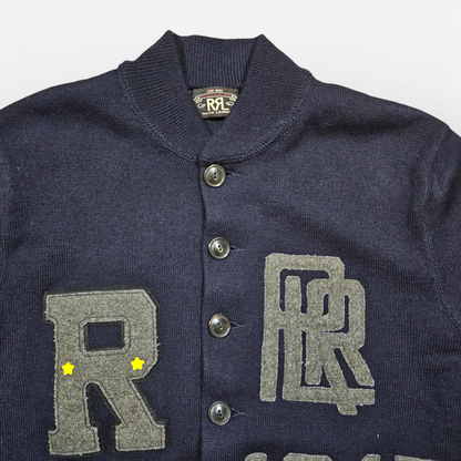 RRL Double RL Ralph Lauren Wool Baseball Jacket Cardigan (S)