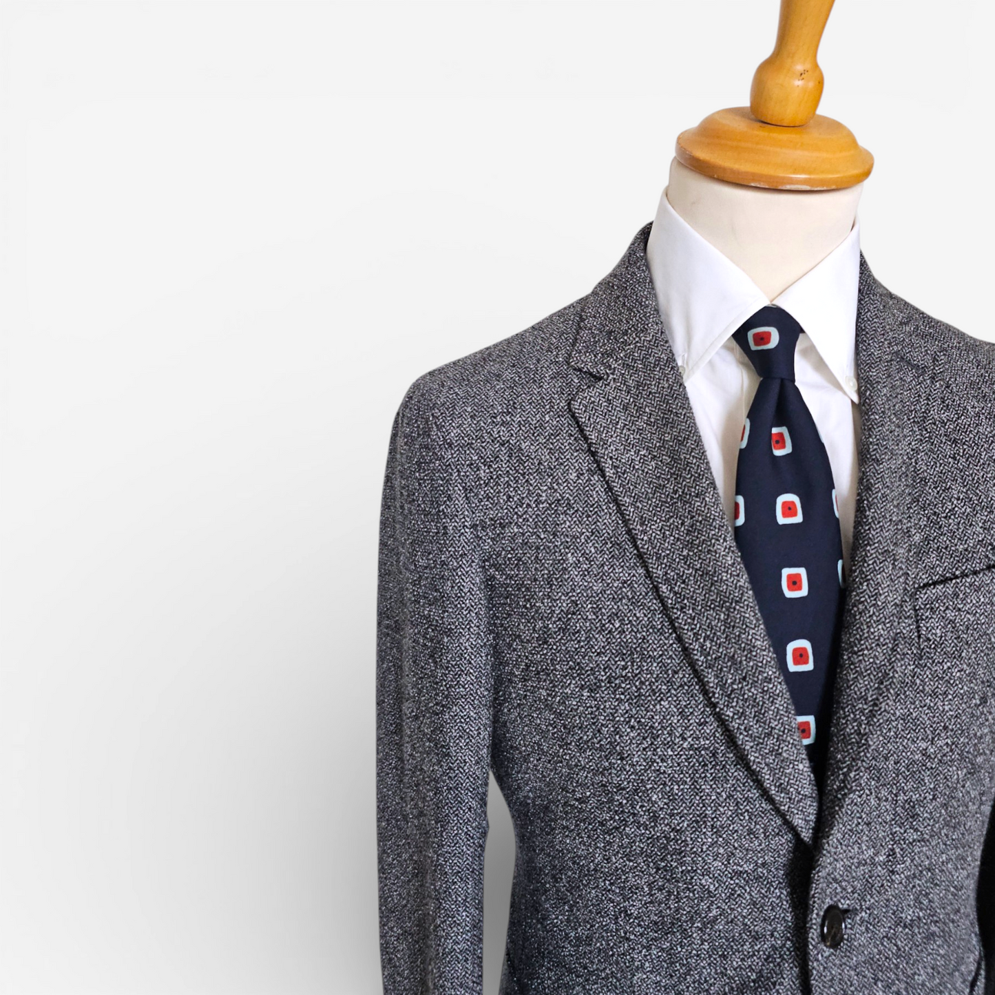 Blazer De Fursac Coton Laine Texturé Gris (46)