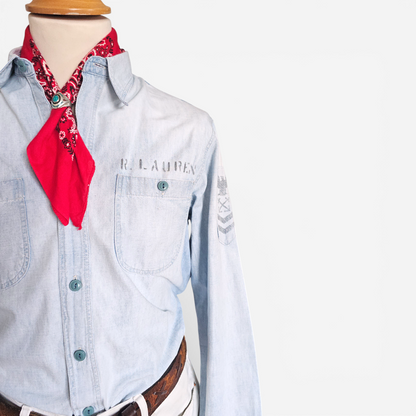 Chemise Polo Ralph Lauren USN Chambray Shirt Denim (M)