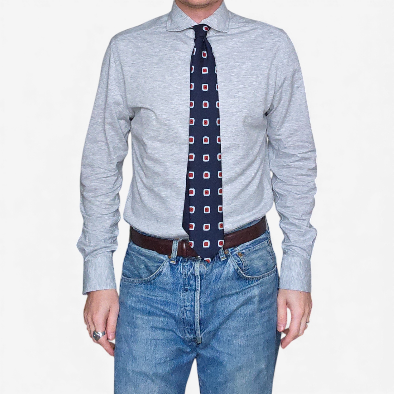 Chemise Suitsupply Knitted Grise