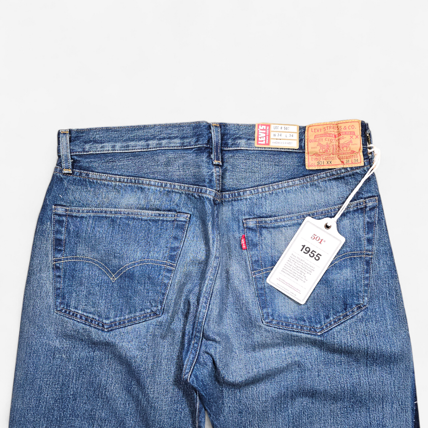 Jean LVC Levi's Vintage Clothing 501 1955 - Made in Japan Selvedge Big E (W34L34)