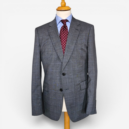 Veste Blazer Fursac Laine Prince-de-Galles Gris