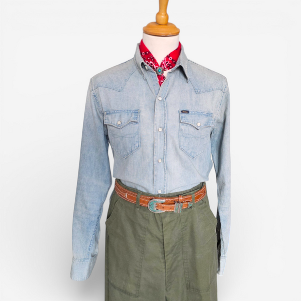Chemise Polo Ralph Lauren Denim Shirt Western (M)