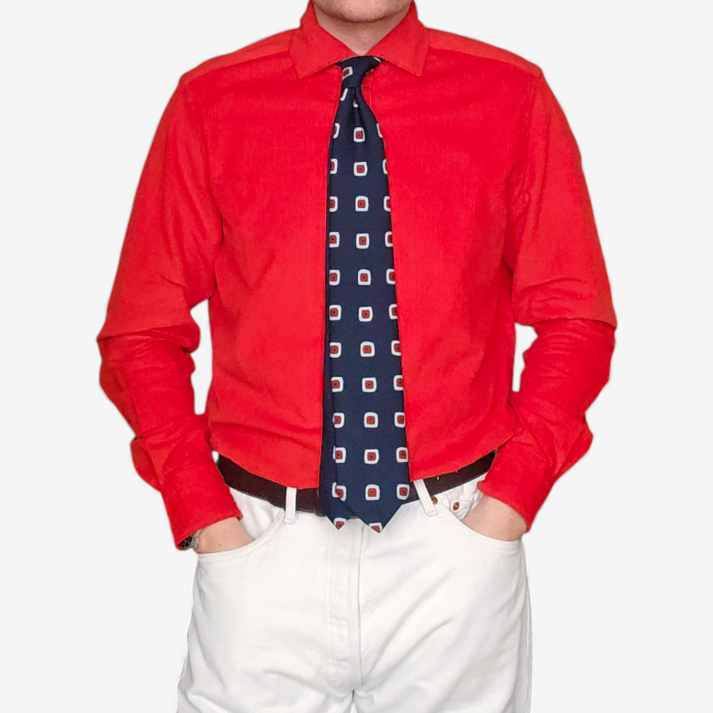 Chemise Suitsupply Orange Corduroy