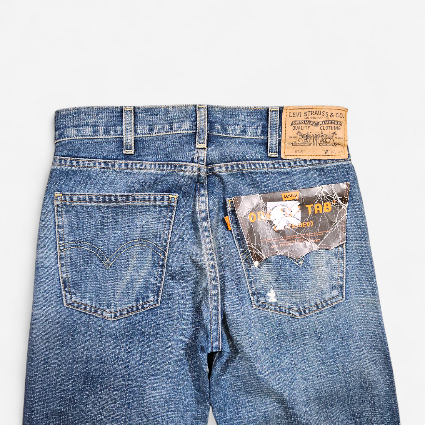 Jean Levi's 646 Flare Orange Tab Re-Issued (W28L34)
