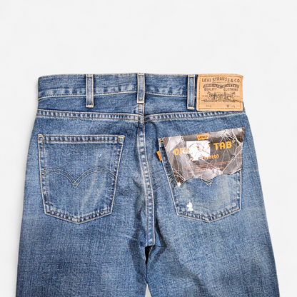 Jean Levi's 646 Flare Orange Tab Re-Issued (W28L34)