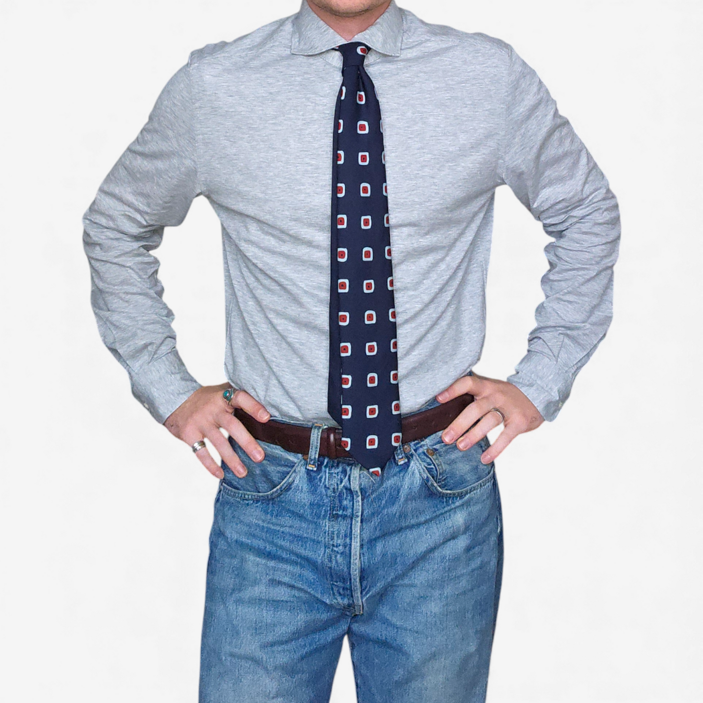 Chemise Suitsupply Knitted Grise
