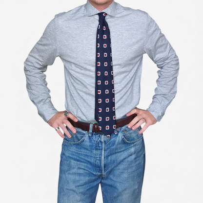 Chemise Suitsupply Knitted Grise
