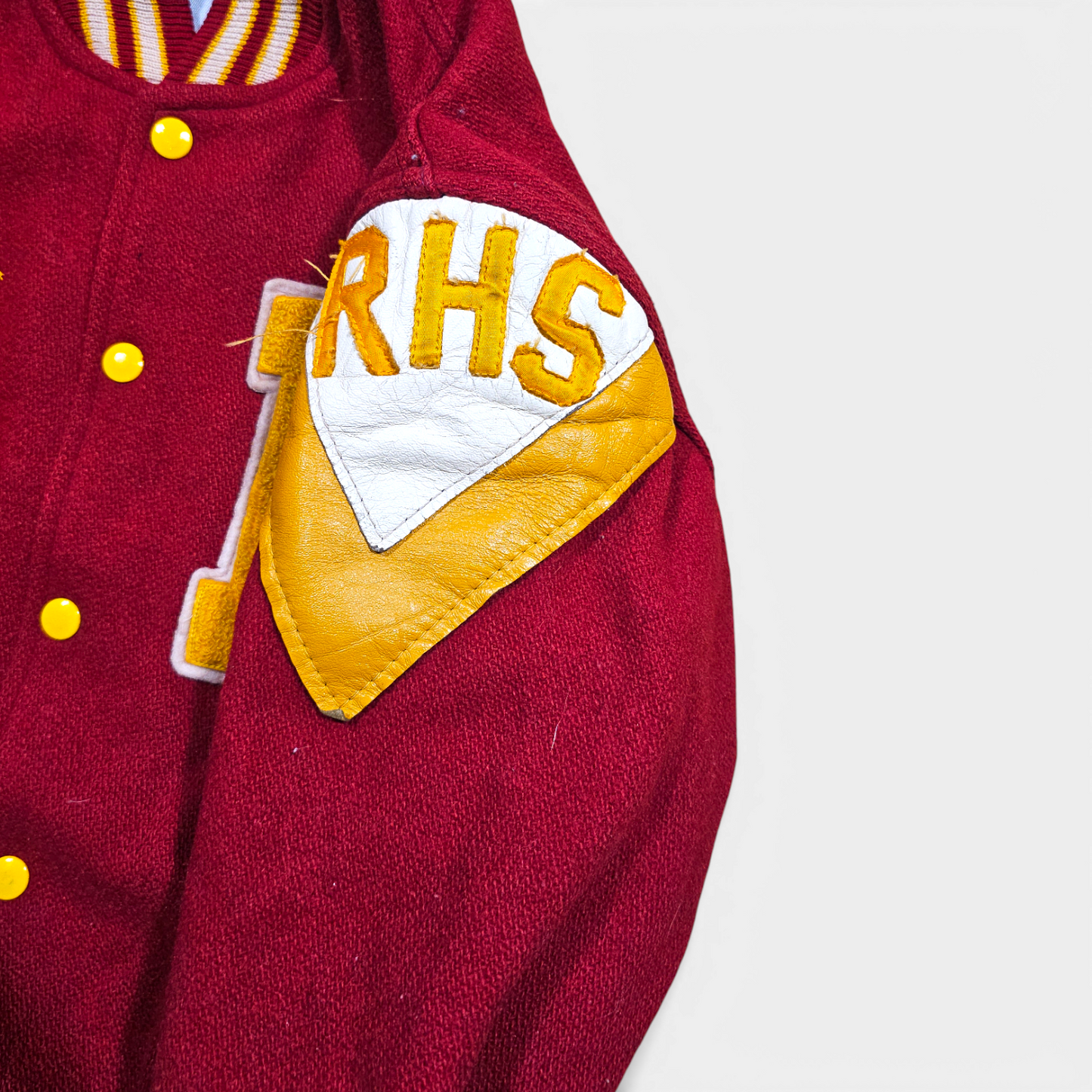 Vintage 80's Varsity Jacket Rogers High School - Made in USA (XS)