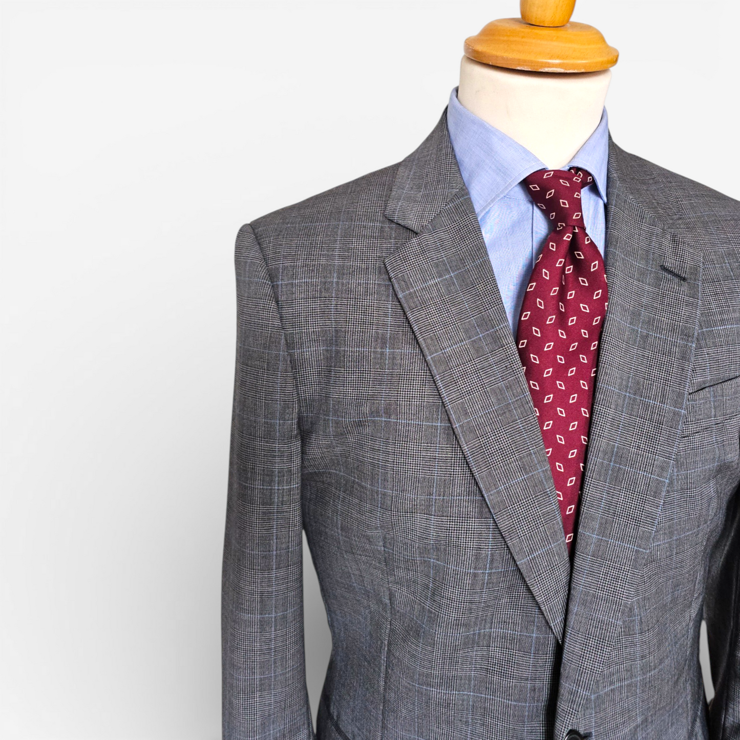 Veste Blazer Fursac Laine Prince-de-Galles Gris (48)