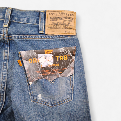 Jean Levi's 646 Flare Orange Tab Re-Issued (W28L34)