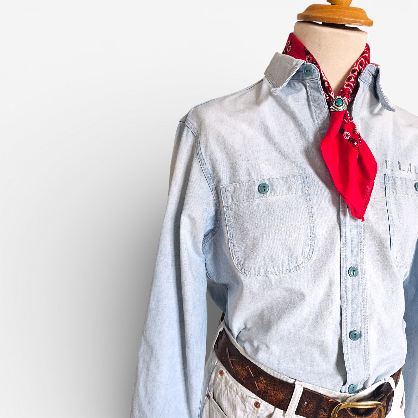 Chemise Polo Ralph Lauren USN Chambray Shirt Denim (M)
