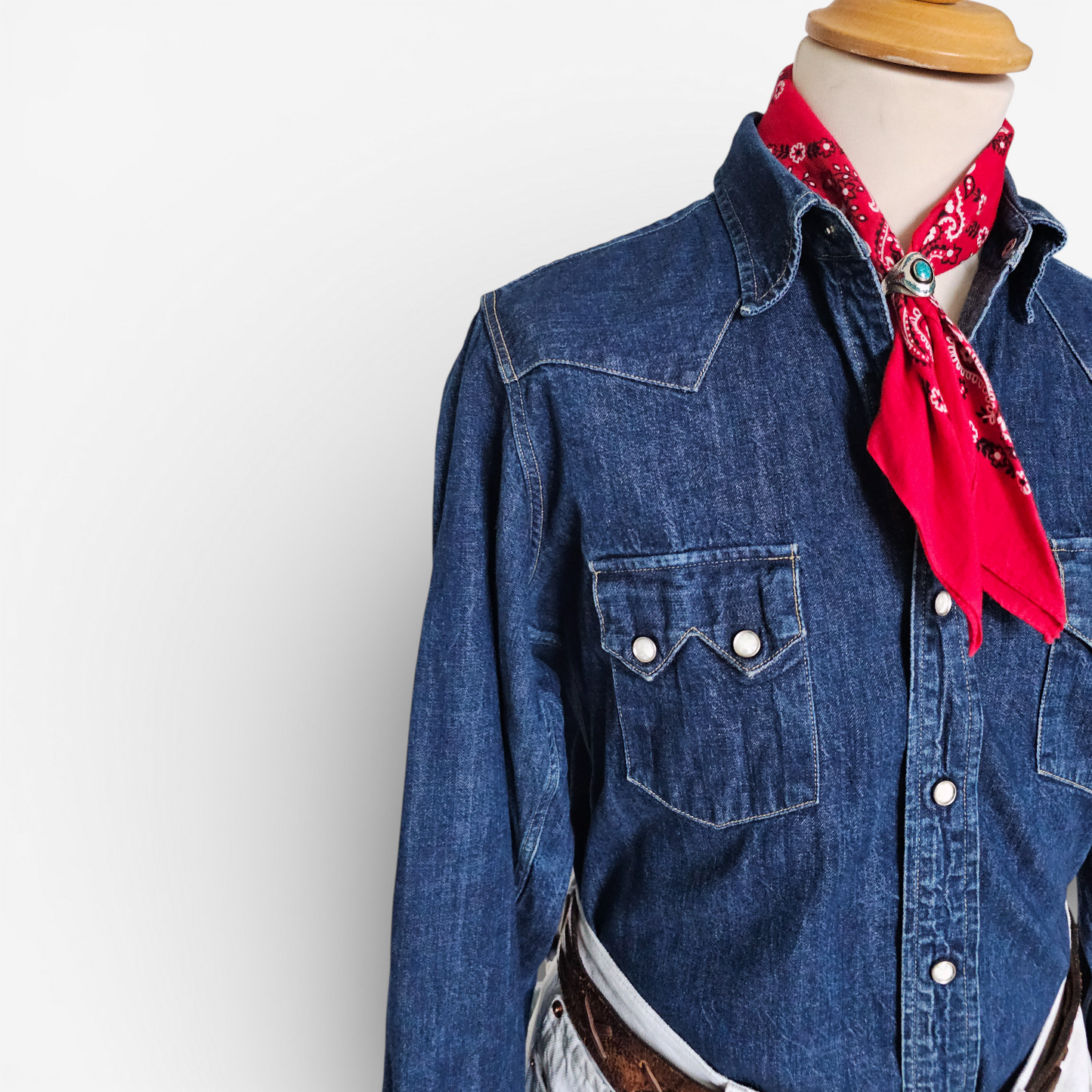 LVC Levi's Vintage Clothing 1955 Sawtooth Denim Shirt - Made in USA (M)