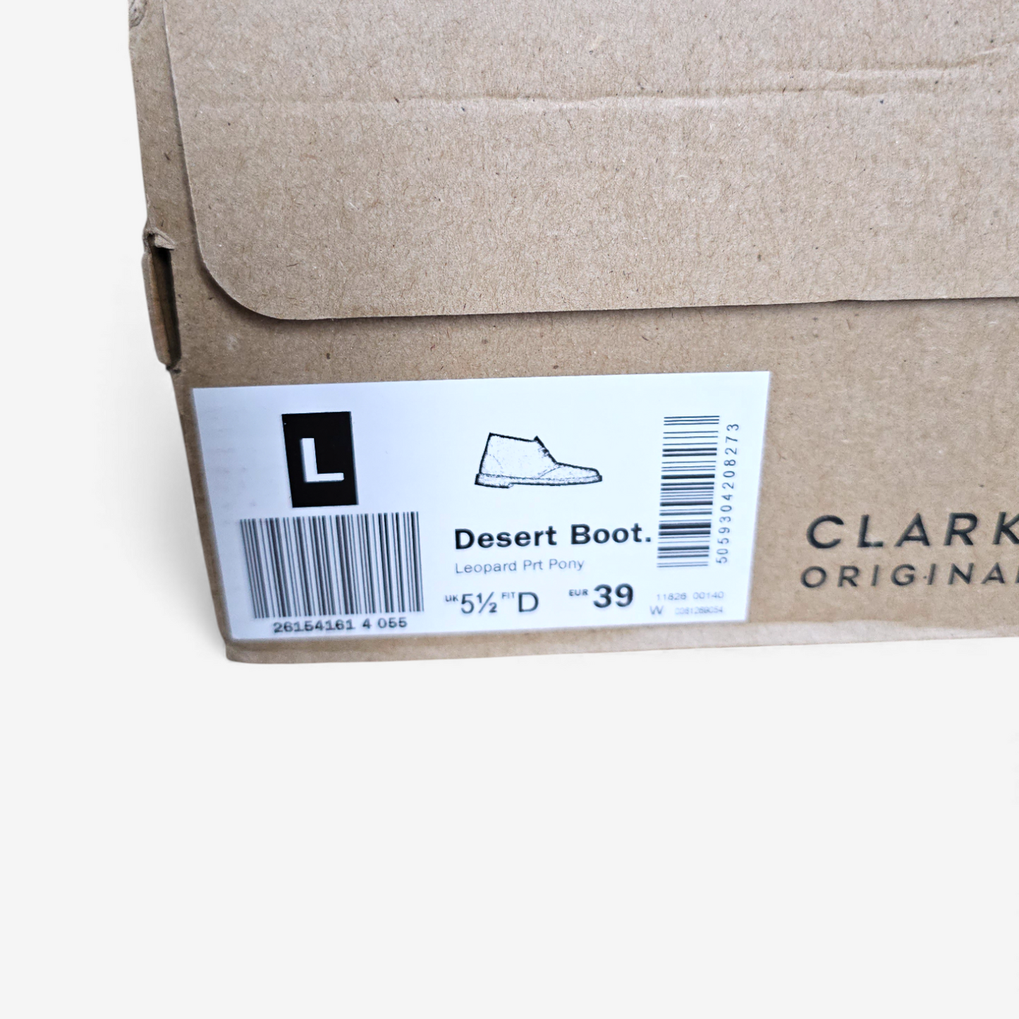 Clarks Originals Desert Boots Leopard Print Pony (39)