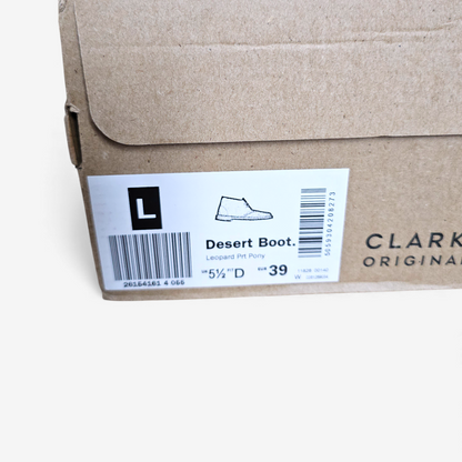 Clarks Originals Desert Boots Leopard Print Pony (39)