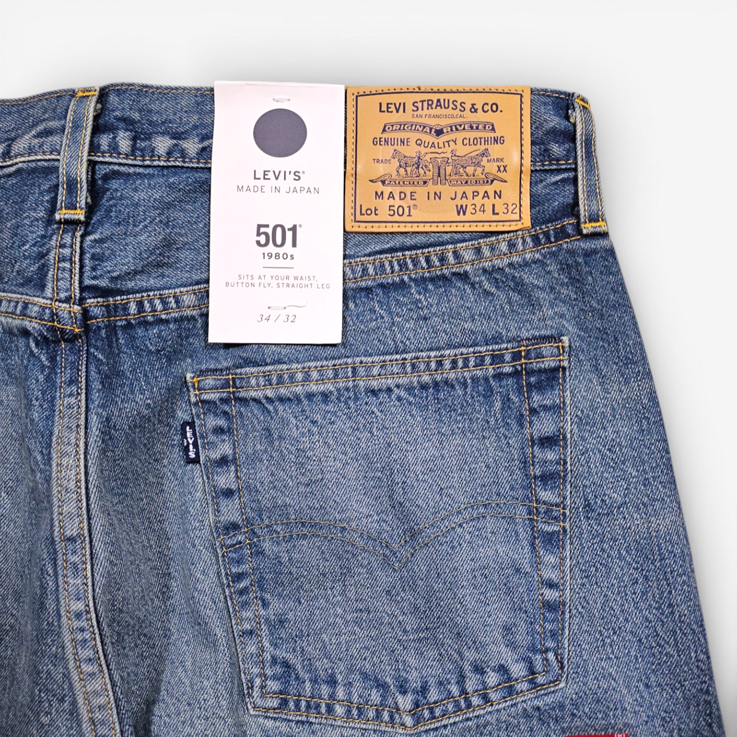 Jean Levi's Made in Japan 501 1980s - Selvedge Big E (W34L32)