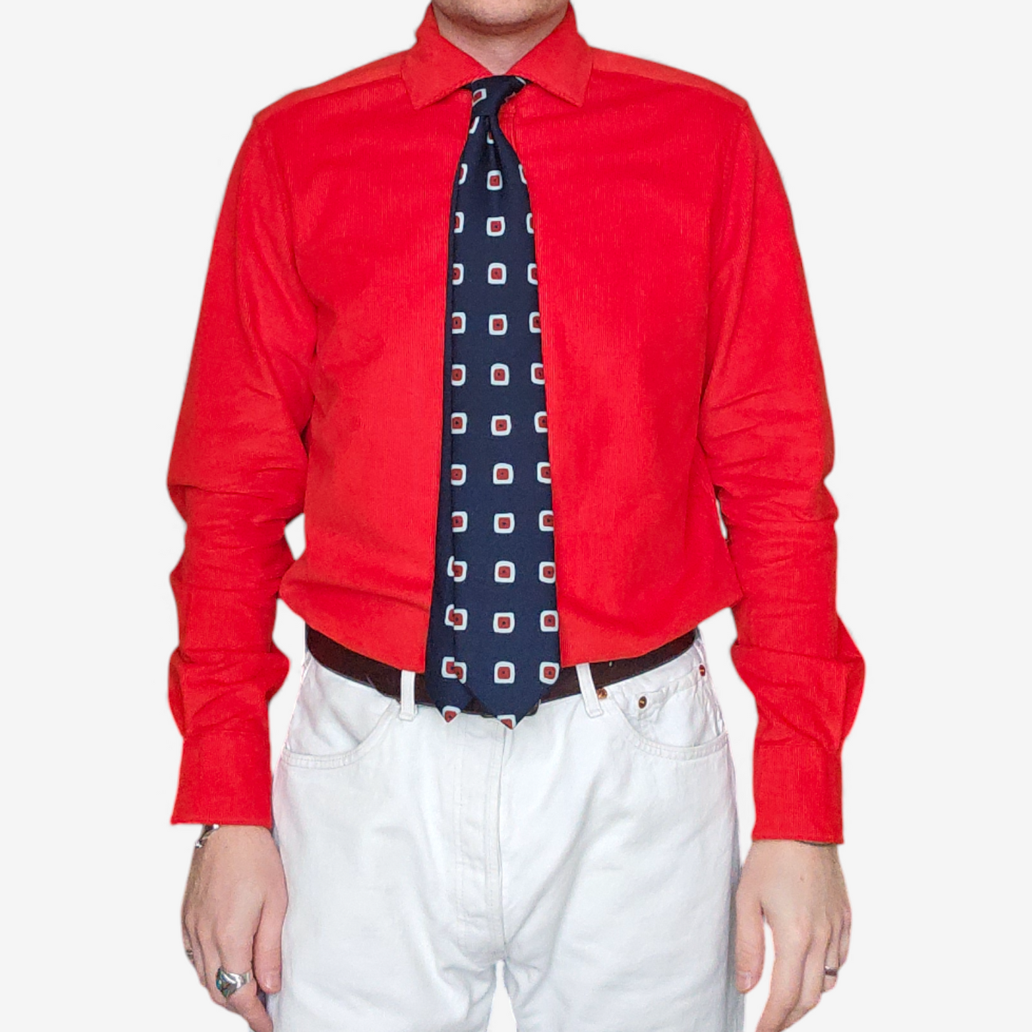 Chemise Suitsupply Orange Corduroy (M)