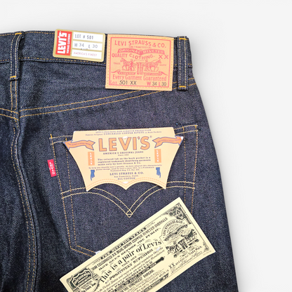 Jean LVC Levi's Vintage Clothing 501 1955 Shrink-to-Fit - Big E Selvedge (W34L30)