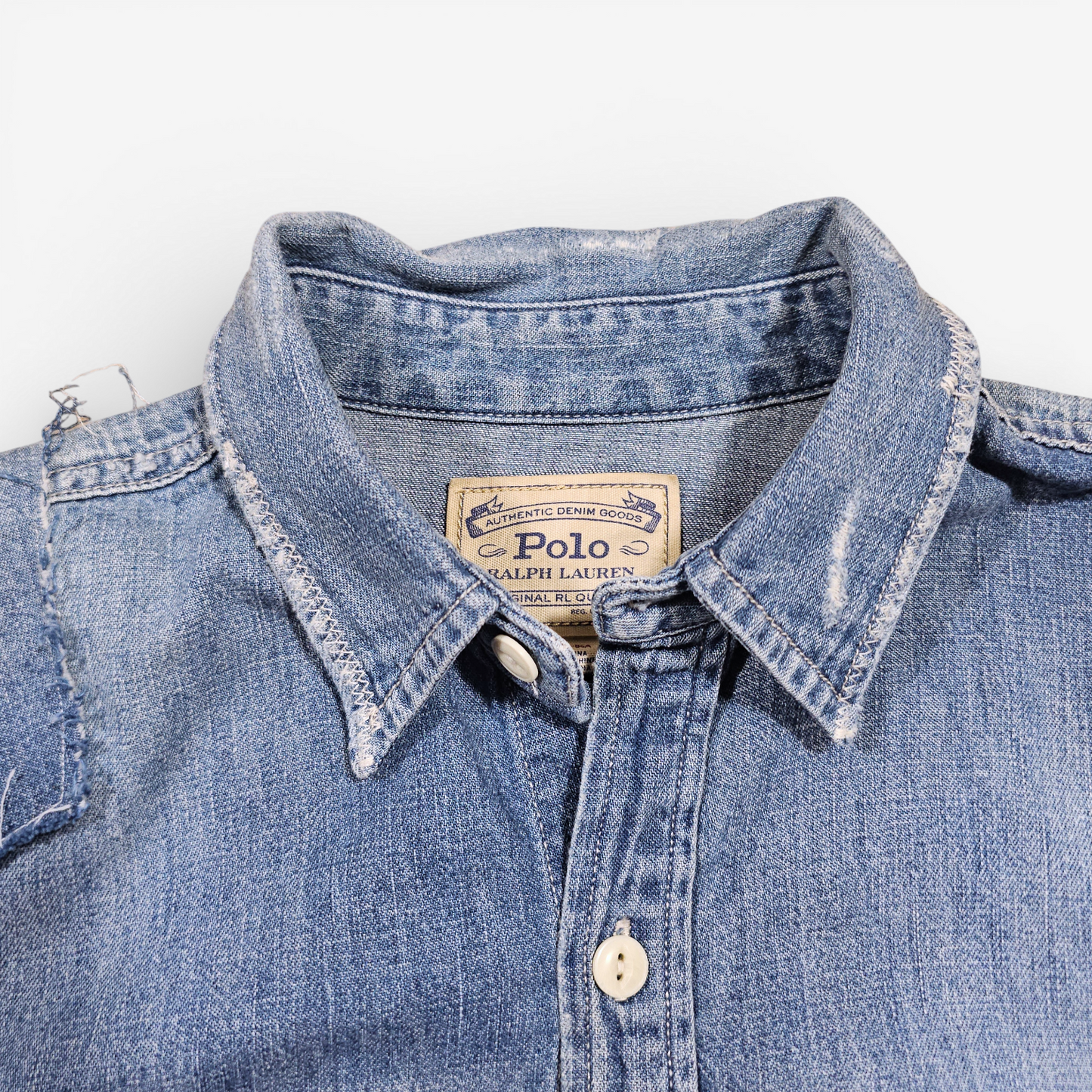Chemise Polo Ralph Lauren Denim Distressed (S)
