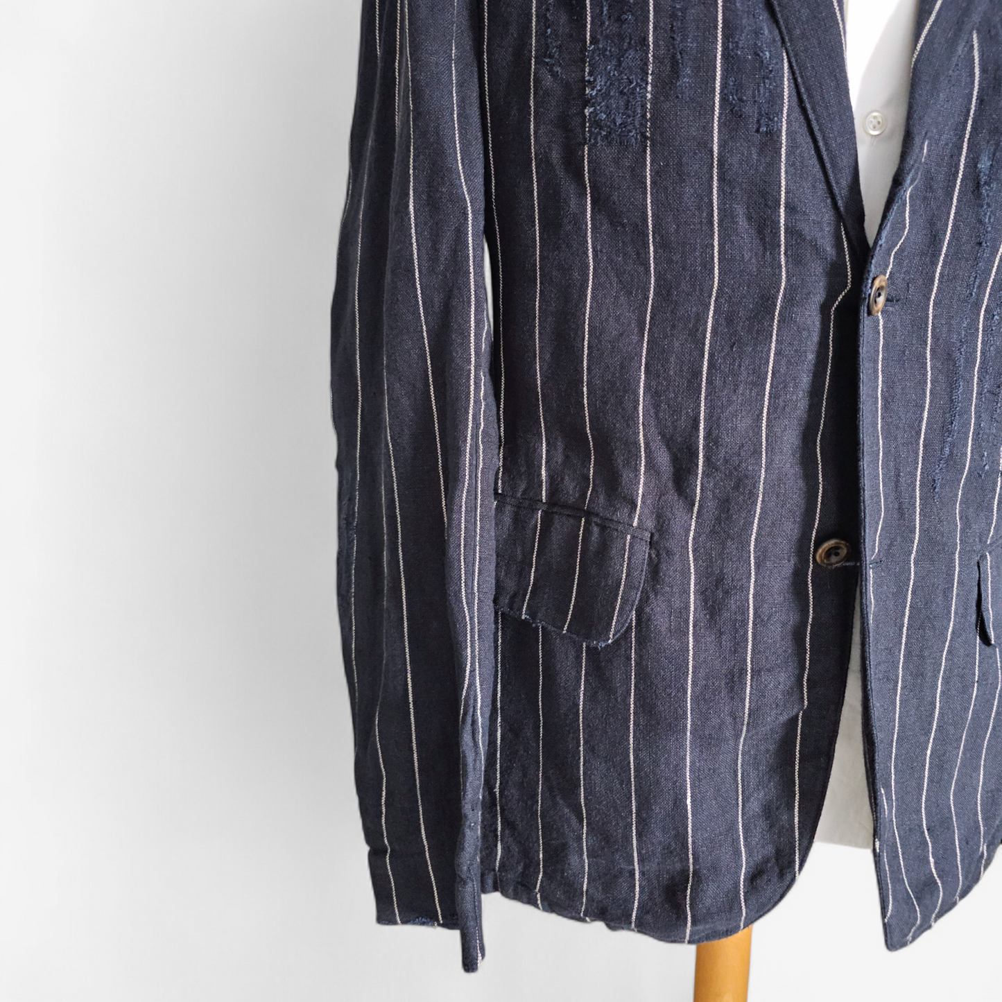 Blazer Ralph Lauren Vintage Lin Distressed rayé - Made in Italy (40)
