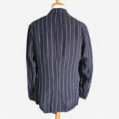 Blazer Ralph Lauren Vintage Lin Distressed rayé - Made in Italy (40)