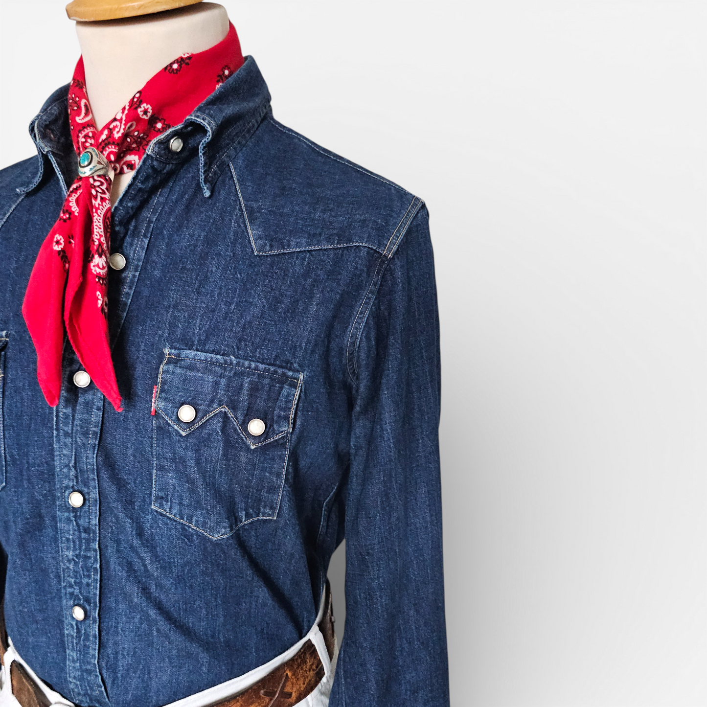 LVC Levi's Vintage Clothing 1955 Sawtooth Denim Shirt - Made in USA (M)
