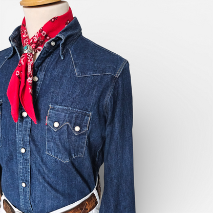 LVC Levi's Vintage Clothing 1955 Sawtooth Denim Shirt - Made in USA (M)