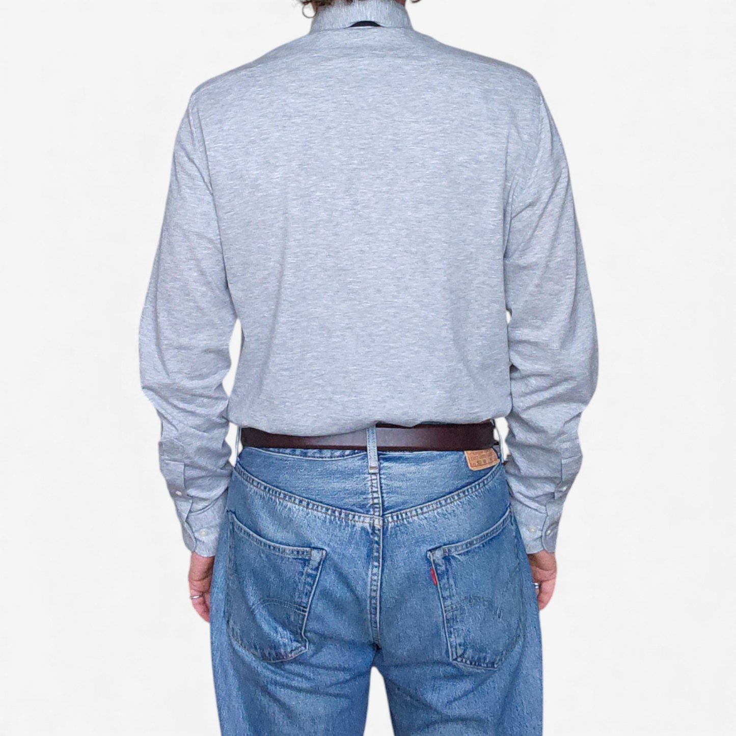 Chemise Suitsupply Knitted Grise (39/40)