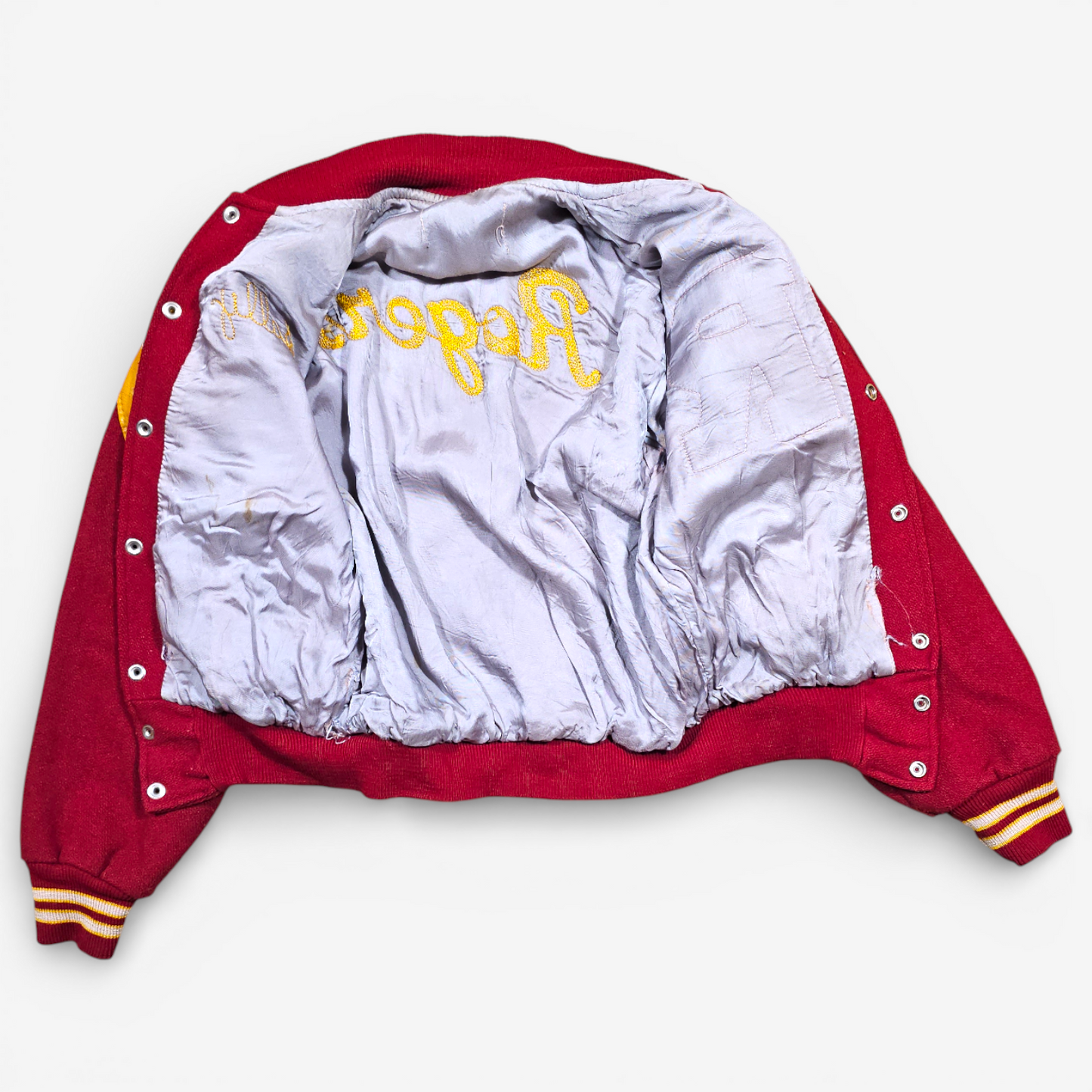 Vintage 80's Varsity Jacket Rogers High School - Made in USA (XS)