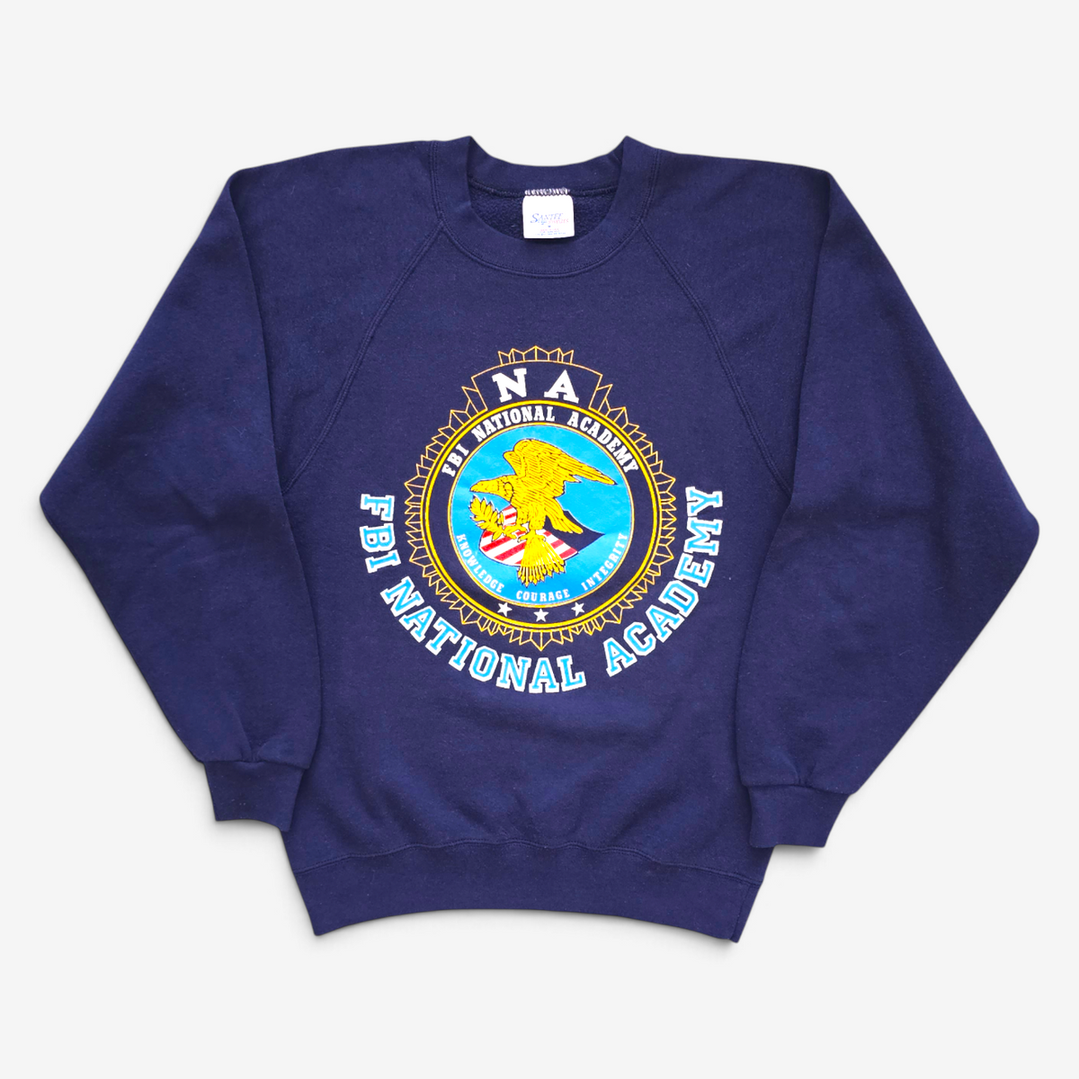 Sweat Crewneck FBI Vintage 90's Raglan - Made in USA