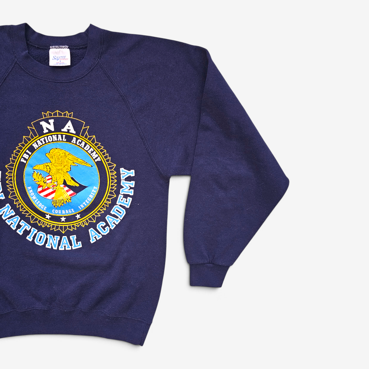 FBI Vintage 90's Raglan Crewneck Sweatshirt - Made in USA (M)