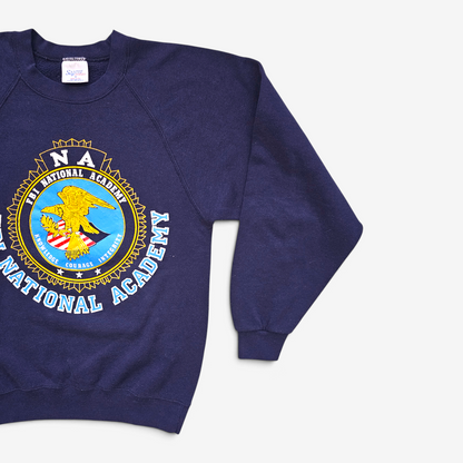 FBI Vintage 90's Raglan Crewneck Sweatshirt - Made in USA (M)