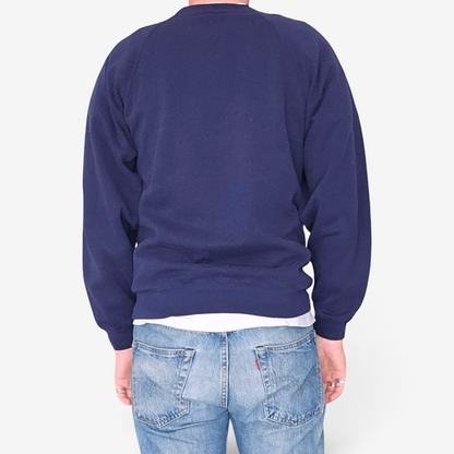 FBI Vintage 90's Raglan Crewneck Sweatshirt - Made in USA (M)