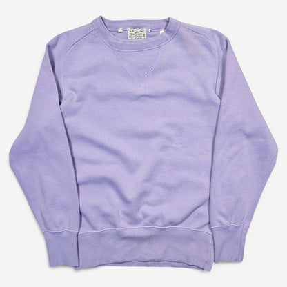 Good Old Days Sweat LVC Levi's Vintage Clothing violet clair en coton, reproduction des années 30 avec coutures courbées et insert en V.