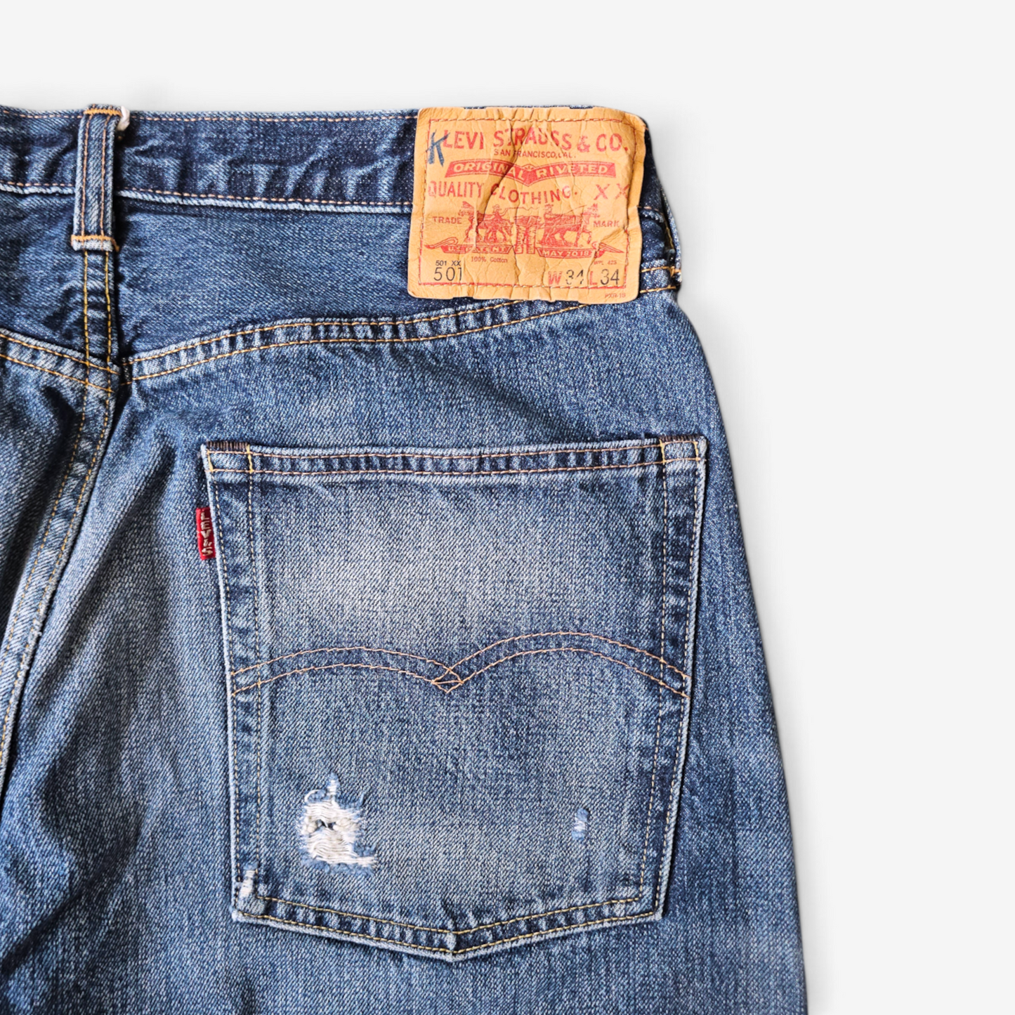 Jean LVC Levi's Vintage Clothing 501 XX 1966 - Big E Selvedge (W34L34)